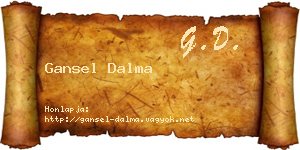 Gansel Dalma névjegykártya